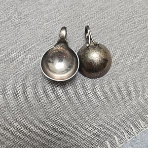 Georg Jensen Sterling Silver Salt Sellers No.110 Made In Denmark Set of 2Vintage